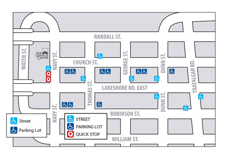 Oakville Centre for the Performing Arts parking map. Oakville Centre for the Performing Arts parking map.